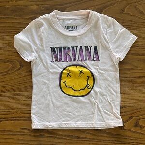 NIRVANA Kids T-Shirt in White and Yellow